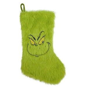 NWT. DR. SEUSS The Grinch 20” Furry Christmas Stocking